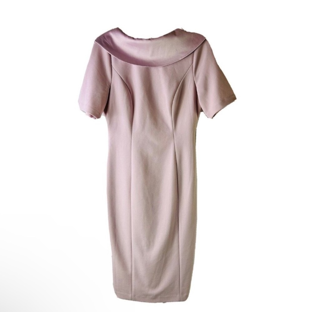 White House Market Satin Shawl Collar Career Sheath Dress — Size 2